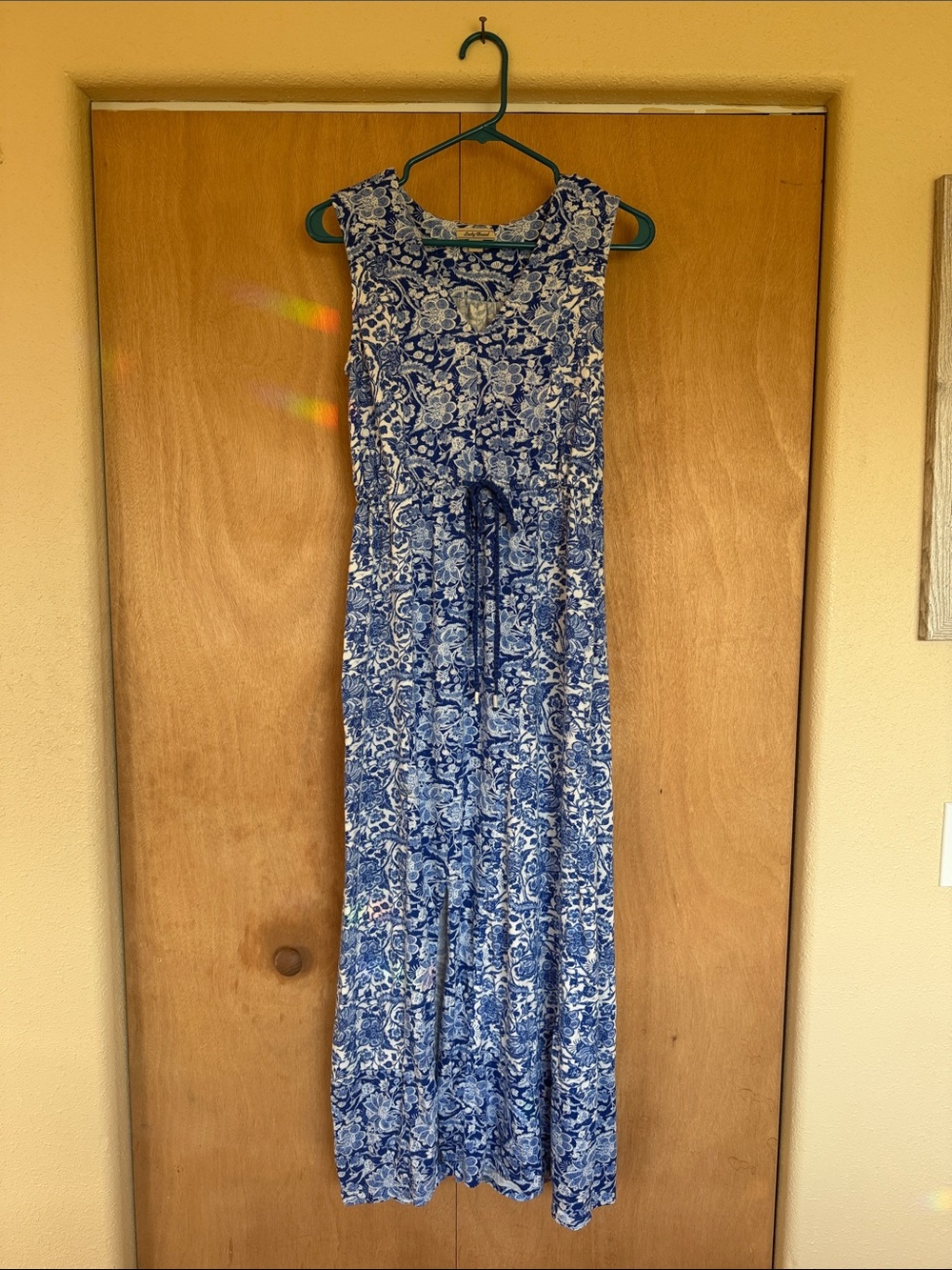 Lucky Brand Blue and White Floral Maxi Dress